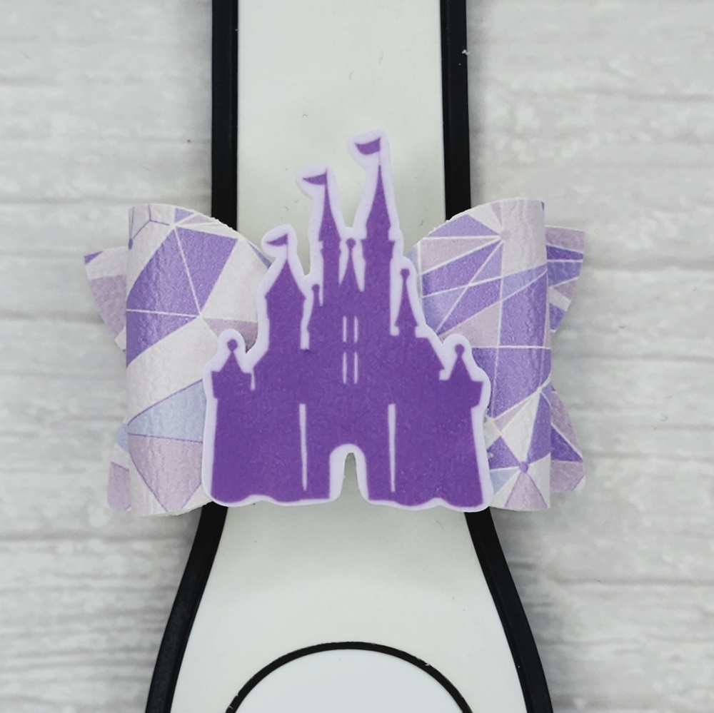 Purple Wall Castle Magic Band Bow